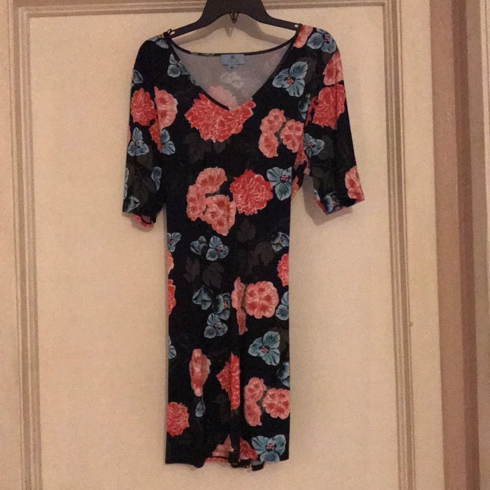 Black w/ Floral Print CeCe Dress